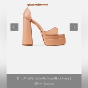 Eira Nude Platform Block Heels